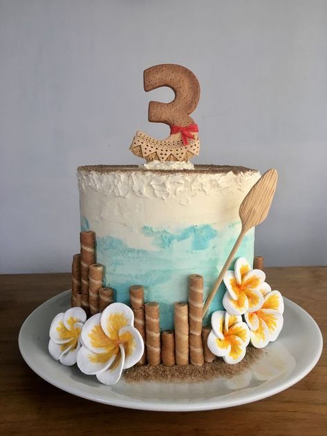 Moana Cake Ideas, Moana Birthday Party Cake, Cake Ideas For Boys, Moana Birthday Decorations, Moana Birthday Cake, Moana Birthday Party Theme, Moana Theme Birthday, Festa Moana Baby, Moana Cake