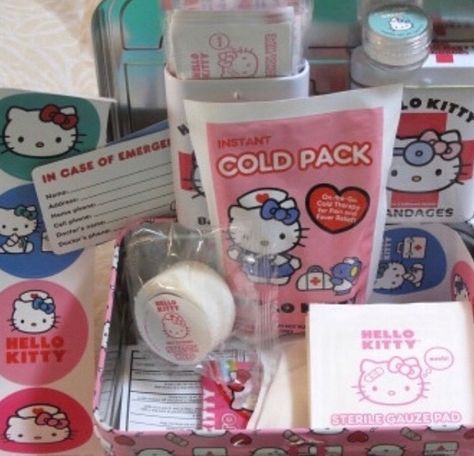 Cute First Aid Kit, Kanji Tatsumi, Sanrio Core, Menhera Kei, Cybergoth Anime, Doctor Names, Sanrio Stuff, Yami Kawaii, Tin Containers