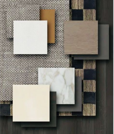 Tones with Texture.. Wood Wallpaper Bedroom, Materials Board Interior Design, Wallpaper Wood, Mood Board Interior, Sample Board, Material Board, Wood Colour, Bedroom Wallpaper, Material Palette