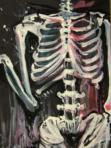 Skeleton Art, A Skeleton, Gcse Art, Arte Sketchbook, Art Collage Wall, Hippie Art, Painting Art Projects, Sketchbook Art Inspiration, Funky Art