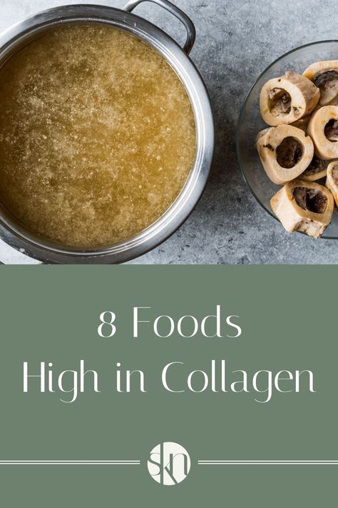 Looking to eat more collagen-rich foods? Here is a list of the top foods high in collagen that you can add to your diet today. Food High In Collagen, Collagen Rich Foods Anti Aging, High Collagen Foods, Foods High In Collagen, Collagen Foods, Collagen Rich Foods, Zinc Rich Foods, Collagen Recipes, Vitamin C And Zinc