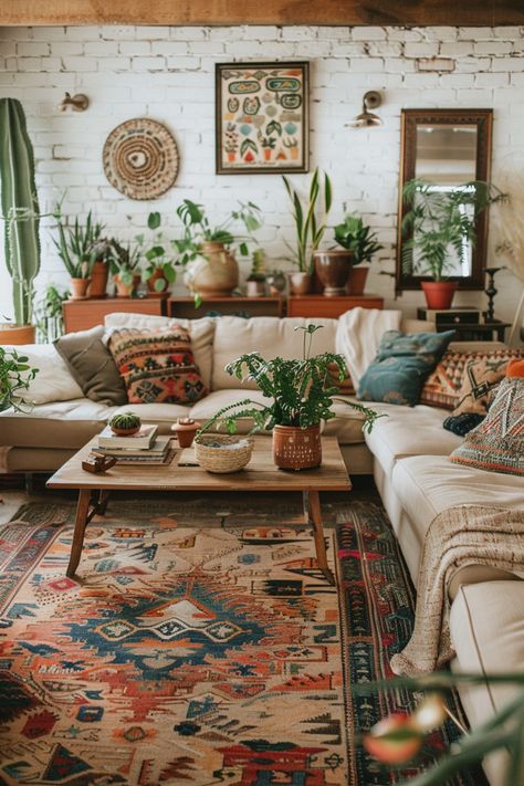 Midmod Boho, Southwest Living Room, Southwestern Living Room, Boho Rooms, Living Room Design Boho, Boho Living Room Inspiration, Modern Boho Living Room, Boho Chique, Bohemian Living Rooms