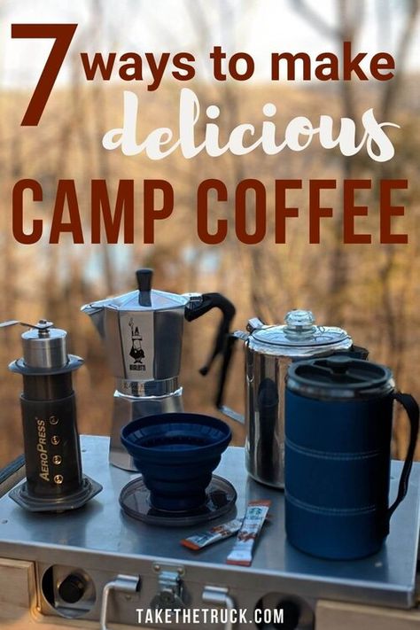 Camping Coffee Pot, Camping Coffee Maker, Camp Coffee, Ways To Make Coffee, Tent Camping Hacks, Camping Coffee, Easy Camping, Camping Checklist, Camp Cooking