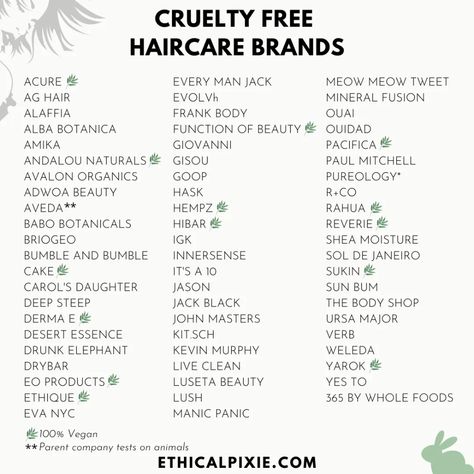 List of Cruelty free Hair Care Brands in 2021 - Ethical Pixie Vegan Hair Products, Cruelty Free Hair Products, Vegan Info, Cruelty Free Makeup Brands, Sephora Skincare, Pink Closet, Function Of Beauty, Babo Botanicals, Ag Hair Products