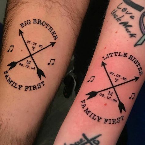 Brother Sister Tattoo Sibling, Siblings Tattoo Ideas, Brother And Sister Tattoos, Siblings Tattoo, Matching Tattoos For Siblings, Brother And Sister Tattoo Ideas, Sister Tattoo Ideas, Brother Sister Tattoo, Matching Friend Tattoos