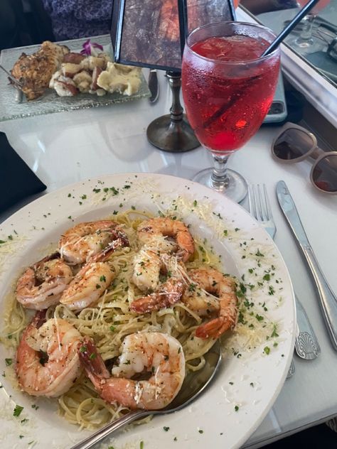 at the beach, travel, summer vacation, north carolina, happy place Shrimp Scampi Aesthetic, North Carolina Aesthetic, Carolina Aesthetic, Sea Foods, Shrimp Scampi, Travel Summer, Beach Travel, Happy Place, Aesthetic Food