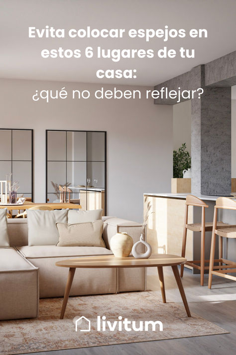 Evita colocar espejos en estos 6 lugares de tu casa: ¿qué no deben reflejar? Espejos En La Sala Ideas, Ideas Recibidor