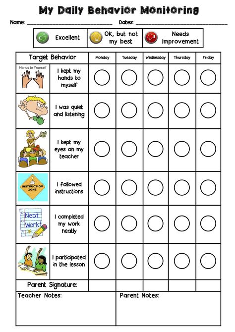 This is the behavior chart that I created with a Grade 2 ESL student in mind. The student is bright and quick academically but struggles to maintain focus and keep his hands to himself. Behavioral Charts For Preschoolers, Hands To Yourself Behavior Chart, Behavioral Chart For Preschool, Behaviour Checklist For Students, Aba Behavior Chart, Behavior Charts For Preschoolers, Sped Behavior Chart, Check Ins For Students, Check In Sheets For Students