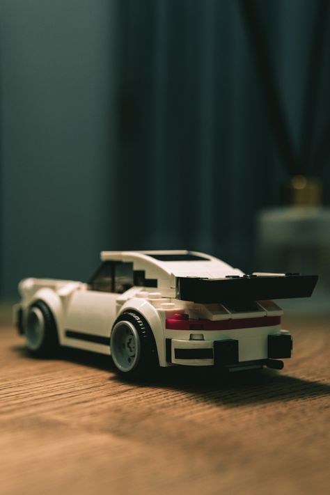 Car Toy Photography, Lego Car Photography, Lego Car Wallpaper, Lego Wallpaper Aesthetic, Lego Porsche, Lego Auto, Lego Wallpaper, Racer Motorcycle, Cars Room