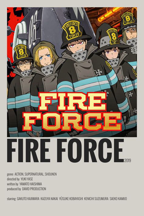 Fire Force Anime Poster, Fire Force Minimalist Poster, Anime Info Cards, Fire Force Poster, Anime Posters Minimalist, Anime Film Poster, Anime Poster Prints, Anime Polaroid, Anime Title