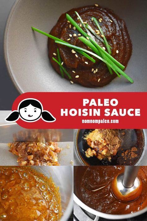 This lip-smacking Paleo Hoisin Sauce can be made in 15 minutes! My Whole30-friendly version still delivers all the complexity and flavor of the classic, with none of the soy, wheat, sugar, or preservatives! #nomnompaleo #paleo #primal #glutenfree #vegan #nutfree Gluten Free Hoisin Sauce, Raisin Sauce, Paleo Sauces, Almond Butter Recipes, Paleo On The Go, Nom Nom Paleo, Homemade Gluten Free, Primal Paleo, Sweet Sauce