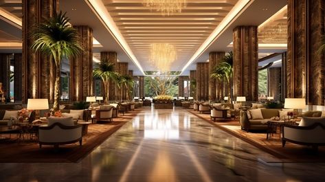 Five Star Hotel 3d Rendering Of A Lavish Lobby Interior#pikbest#Backgrounds#Others Five Star Hotel Lobby, Lobby Floor Plan, Entrance Luxury, Hotel Menu, Luxury Hotels Lobby, Wallpaper Office, Digital Decorations, Lobby Interior Design, Hotel Lobbies