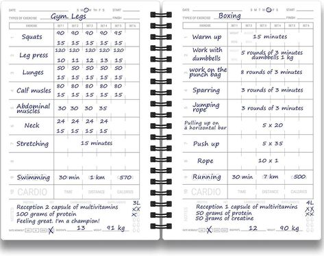 Fitness Journal & Workout Planner - Designed by Experts Gym Notebook, Workout Tracker, Exercise Log Book for Men Women - multiple color options. Planners For Men, Journal Workout, Workout Log Book, Exercise Log, Training Journal, Goal Body, Fitness Diary, Workout Tracker, Workout List