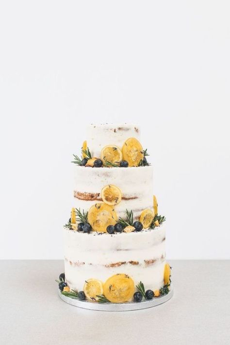 Lemon Wedding Cakes, Blueberry Wedding, Cake Lemon, London Cake, Chocolate Wedding Cake, Cake Bakery, Unique Wedding Cakes, Blueberry Cake, Elegant Cakes