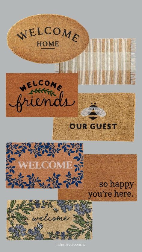 Spring Doormat Diy, Spring Doormat, Doormat Diy, Girls Night Crafts, Spring Doormats, Door Mat Diy, Hello Sunshine, Welcome Spring, Spring Inspiration