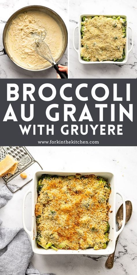 Broccoli au Gratin Broccoli Au Gratin, Broccoli Gratin, Veggie Side Dish, Breadcrumb Topping, Broccoli Side Dish, Traditional Thanksgiving Recipes, Au Gratin Recipes, Meatless Monday Recipes, Scalloped Potato Recipes