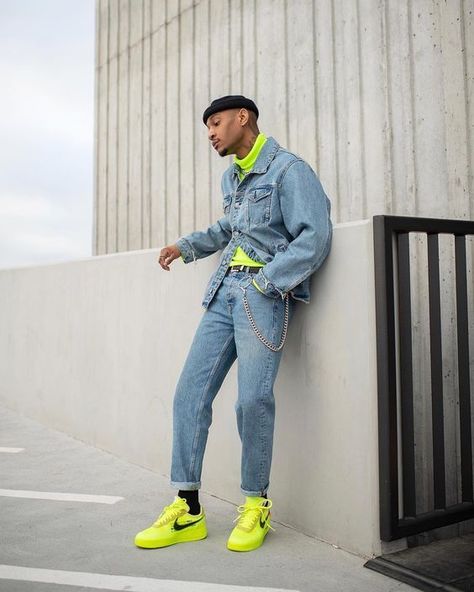 Neon - Album on Imgur Colourful Streetwear, Singapore Ootd, Neon Outfit Ideas, Darion Benzo, Outfit Ideas For Guys, Neon Prom Dresses, Hypebeast Fashion, Launch Campaign, Neon Outfits