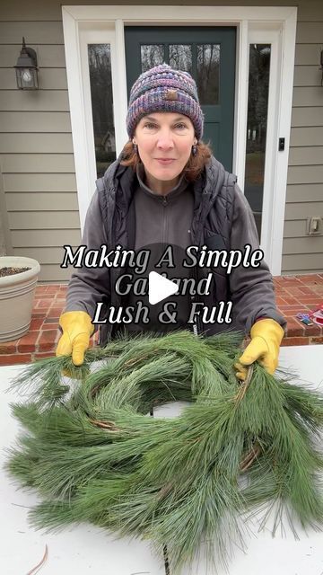 347 likes, 7 comments - life_at_the_nest on November 26, 2023: "Easy DIY (ish) trick to make lush, full garland for your holiday decor. #holiday #holidaydecor #garland #diy #holidayvibes #evergreens #lifeatthenest". Walnut Garland Diy, Exterior Christmas Garland Ideas, Christmas Garland Wreath Diy, Christmas Decor For Pergola, How To Make Door Garland, How To Keep Real Garland Fresh, Making A Wreath Out Of Garland, Garland Christmas Ideas, Outdoor Garland Around Door