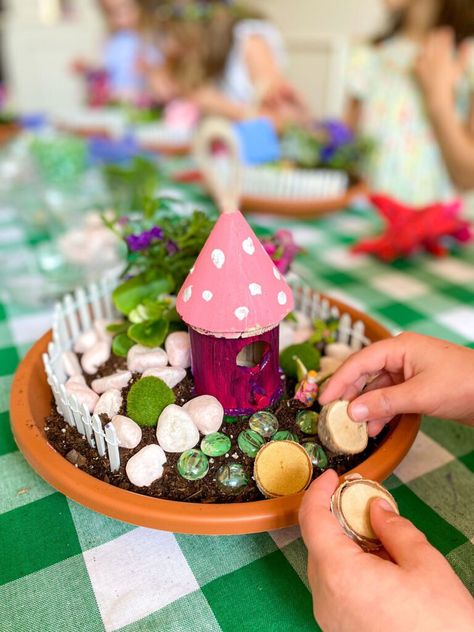 Fairy Garden Theme Party, Wood Fairy House, Diy Fairy House, Fairy Garden Birthday, Fairy Garden Flowers, Garden Birthday Party, Garden Event, Fairy Garden Birthday Party, Forest Birthday