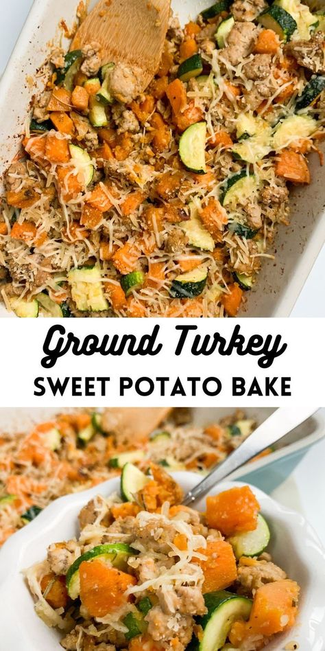 Sweet Potato Bake, Turkey Sweet Potato, Ground Turkey Recipes Healthy, Plats Healthy, Healthy Dinner Recipe, Potato Bake, Homemade Sourdough, Health Dinner, Free Meal