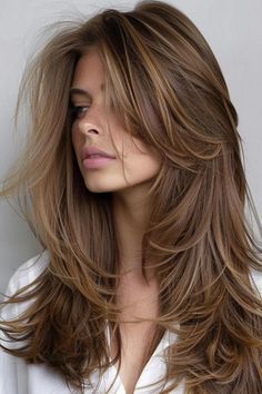 23 Elegant Long Layered Haircuts to Enhance Straight Hair Straight Hair Back View, Long Hair Care Routine, Long Hair Care, Butterfly Haircut, Haircuts For Long Hair With Layers, Medium Layered Hair, Dyed Hair Inspiration, Long Layered Haircuts, Angel Hair