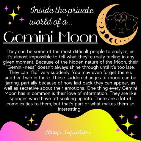 @cap_riquarius shared a photo on Instagram: “🌖 The Moon rules our internal world: the things we don’t show to everyone , but which illuminate our whole being from within. 🌗 The Sun may…” • Jun 20, 2022 at 4:34pm UTC Gemini Sun, Sidereal Astrology, Gemini Moon, Gemini Art, Infj Type, The Hierophant, Always Shine, Gemini Woman, Astrology Chart