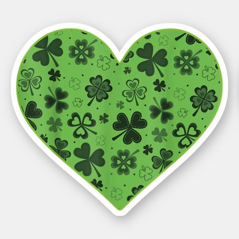 Funny Lucky Hearts Shamrock St Patrick's Day Sticker Sticker Ideas, St Patricks Day, St Patrick, Sticker Labels, Sign Poster, Wedding Stationery, Note Pad, Valentine Day Gifts, Art Journal