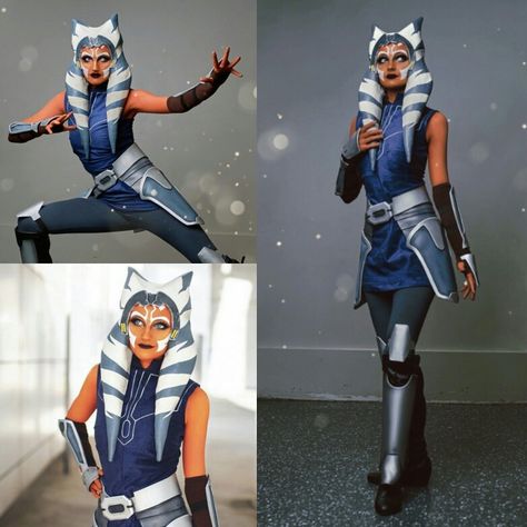 Ahsoka Clone Wars Cosplay, Ahsoka Costume Ideas, Star Wars Ahsoka Cosplay, Ahsoka Mandalorian Outfit, Ahsoka Tano Cosplay Diy, Ahsoka Tano Inspired Outfit, Ashoka Tano Costume Diy, Ahsoka Tano Halloween Costume, Ashoka Tano Disneybound