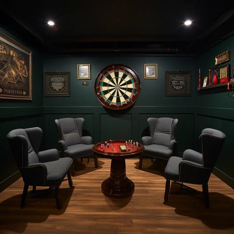 Darts Board Game Room For Adults Idea Image Basement Pool Table Room, Game Room Ideas For Adults, Room Ideas For Adults, Small Game Room Ideas, Basement Game Room Ideas, Lounge Room Ideas, Modern Game Room, Game Room Ideas, Board Game Room