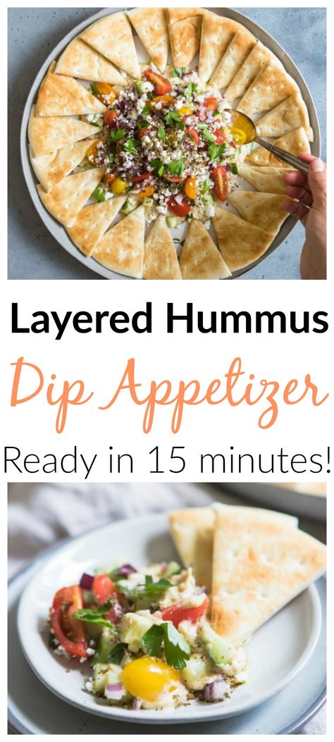 Hummus Dip Layered, Store Bought Appetizers, Humus Dip, Layered Hummus Dip, Layered Hummus, Hummus Appetizers, Pineapple Margarita Recipe, Summer Party Appetizers, Hummus Platter