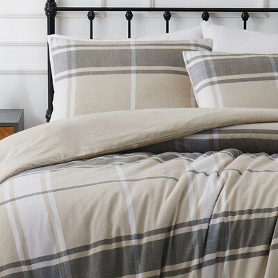 Neutral Plaid Bedding, Sage Green Plaid Bedding, Tan Buffalo Plaid Bedding, Plaid Green Bed Set, Khaki Tartan Duvet Cover Set, Bed Pillow Sizes, Flannel Duvet Cover, King Duvet Set, Cabin Inspiration