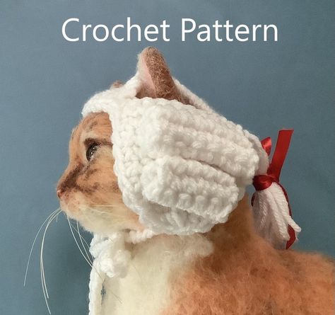 Powdered Wig Crochet Pattern, Cat Hat Pattern, Pet Pattern, Historical Wig, Colonial Wig, Oona Patterns, White Wig Pattern, Crochet Pattern - Etsy Crochet Pet Halloween Costume, Crochet Cat Costume Free Pattern, Crochet Hat For Cat Pattern Free, Crochet Patterns For Cats, Just Crochet, Crochet Pattern Cat Hat, Crochet Pet Costumes, Crochet Pet Accessories, Batman Crochet Hat