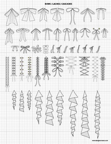 425+ Vector Garment Accessories $24.95 - Bows, Lacings, Cascades - scaled to fit perfectly with our Mix&Match Fashion Sketch Templates #bows #lacing #illustrator #vector #fashionsketch #fashionillustration Skitse Bog, Lukisan Fesyen, Types Of Clothes, Fashion Sketch Template, Lakaran Fesyen, Projek Menjahit, Fashion Illustrations Techniques, Fashion Drawing Sketches, Siluete Umane