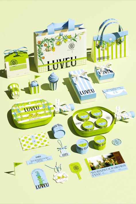 LUVEU’s packaging design, courtesy of zwqy lab, features an upbeat aesthetic, highlighted by a vibrant blue and green color palette that reflects the brand’s fresh and dynamic approach to fragrance. Cool Packaging, Design Strategy, Creative Packaging Design, Creative Packaging, Packaging Design Inspiration, 가을 패션, Vibrant Blue, Typography Logo, Brand Packaging