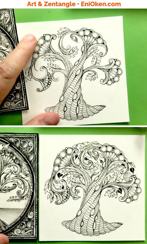 Zentangle Tree Of Life, Zentangle Drawings Ideas, Zentangle Trees, Celtic Knot Drawing, Eni Oken, Zentangle Inspiration, Zentangle Ideas, Life Sketch, Tree Of Life Art