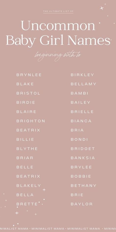 Searching for some fresh, new baby names for your little babe? These b names for girls are trendy and unique! If you love girly girl names, these b baby names, you NEED to check out this list of cute baby names chock full of name inpsiration! (aka unique baby names starting with b/cute b girl names I love) B Names For Girls, F Girl Names, Posh Baby Names, Girly Girl Names, Dnd Names, B Baby Names, Strong Girl Names, Names Beginning With B, Country Girl Names