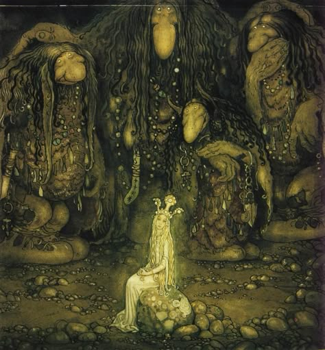 John Bauer Fantasy Poster, John Bauer, Illustration Kunst, 동화 삽화, Fairy Stories, Classic Fairy Tales, Arthur Rackham, Fairytale Illustration, Fantasy Magic