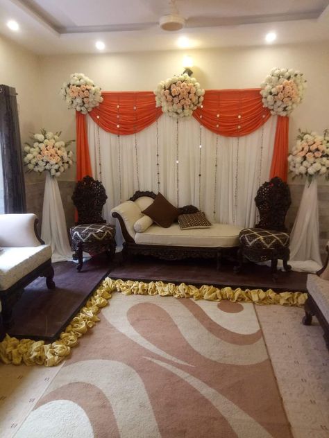 Simple Wedding Stage Decoration At Home ||Marriage Wedding Stage Decoration Nikah Decoration Ideas At Home, Nikah Setup, Simple Wedding Stage, Stacked Tile Backsplash, Stacked Tile, Bridal Entrance, Tile Backsplash Ideas, Nikah Decor, Mehendi Decor Ideas