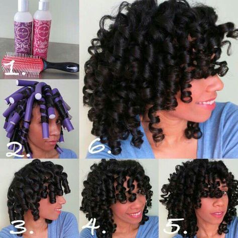 Curls Roller Set Natural Hair, Lasting Hairstyles, Cabello Afro Natural, Curly Hair Care Routine, Black Glamour, Braiding Styles, Cute Curly Hairstyles, Cute Box Braids Hairstyles, Pelo Afro