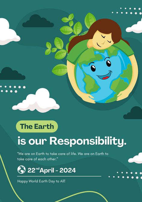 👉CLICK THE LINK TO EDIT!💻✨ 

Celebrate Earth Day with this vibrant poster design from Us! Highlighting the beauty of our planet, this template is perfect for spreading awareness and inspiring action for environmental conservation. Customize it with your Earth Day event details using Canva's easy editing tools. Let's come together to protect and cherish our precious Earth! #EarthDay #CanvaDesign #PosterTemplate #EnvironmentalConservation

👣 Follow us too! 🌟 @kreasicantikcanva World Earth Day Poster, Poster Awareness, Earth Day Poster Design, Happy Earth Day Poster, Cloud World, Earth Day Poster, Earth Day Posters, World Earth Day, Vibrant Poster