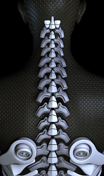 Spinal Chord, Spine Design, Armadura Cosplay, Sci-fi Armor, Arte Robot, Cyberpunk Aesthetic, Arte Cyberpunk, Cyberpunk Character, Futuristic Art