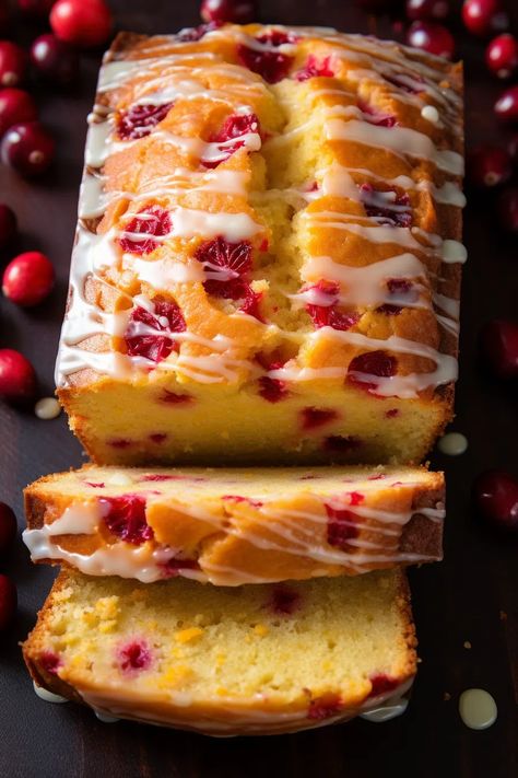 Cranberry Bread with Orange Glaze - That Oven Feelin Orange Cranberry Recipes, That Oven Feelin, Cranberry Orange Bread With Simple Glaze, Christmas Dessert Bread, Orange Cranberry Desserts, Cranberry Bread With Orange Glaze, Cranberry Orange Butter, Holiday Baking Easy, Orange Cranberry Cake