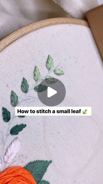 Elham | PDF patterns & Embroidery tutorials on Instagram: "How to stitch small leaves 🪡 🍃 Save this reel for later 🏷️ PDF pattern “floral pattern” for 8” hoop with instructions and full video tutorial Digital download contains 2 files: 1) Pattern to print for hoop 20cm(8”) 2) Guide detailed + link for YouTube video tutorial PDF pattern includes a lot of detailed information (26 pages with a lot of photos) about: 1. Embroidery supplies 2. Basic stitches 3. Pattern 4. Color scheme 5. How to finish 6. YouTube video link ( 3 videos) 7. And advices You can start this project, by preparing the supplies, printing the pattern, read the guide and watching the video tutorial. Download on my store - link in my bio @elhamaccessory Follow my page for more tutorials and tips @elhamaccessor Embroidery Small Leaves, How To Embroider Leaves, Embroidery Leaves Tutorials, Embroider Leaves, How To Stitch, Embroidery Leaf, Small Leaves, Embroidery Lessons, Basic Stitches