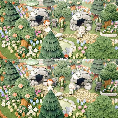 Acnh Cave Designs, Cave Animal Crossing, Acnh Cave Ideas, Acnh Cave, Maple Acnh, Acnh Rooms, Acnh Garden, Cottagecore Acnh, Cottagecore Animal Crossing