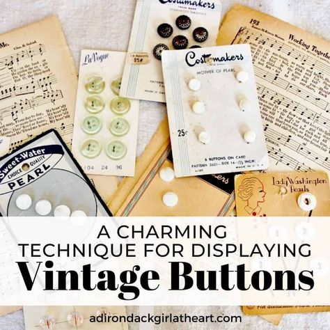 How to Display Vintage Buttons by Framing Them Vintage Buttons Art, How To Display Buttons, Vintage Buttons Crafts, Button Cross, Button Display, Sewing Decor, Button Collecting, Button Ideas, Repurposed Decor