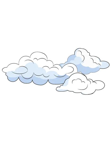 Clouds Drawing Aesthetic, Draw Clouds Step By Step, Clouds Aesthetic Drawing, Sky Drawing Clouds, Clouds Doodle, How To Draw Clouds, Draw Clouds, Cloud Watching, Cloud Outline