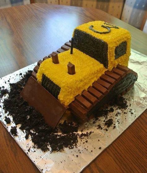 Photo only for Pinspiration  Bulldozer cake Bulldozer Cake, Sweet Birthday Cake, Construction Cake, Birthday Cakes For Teens, Watermelon Cake, 21st Birthday Cakes, Homemade Birthday Cakes, Adult Birthday Cakes, Salty Cake