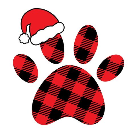 Paw print with buffalo plaid pattern. ha... | Premium Vector #Freepik #vector #christmas-symbols #christmas-art #dog-pattern #christmas-decor Christmas Prints And Patterns, Paw Print Crafts, Merry Christmas Illustration, Christmas Wallpaper Iphone Cute, Christmas Symbols, Handpainted Christmas Ornaments, Miss My Dog, Merry Woofmas, Buffalo Plaid Pattern