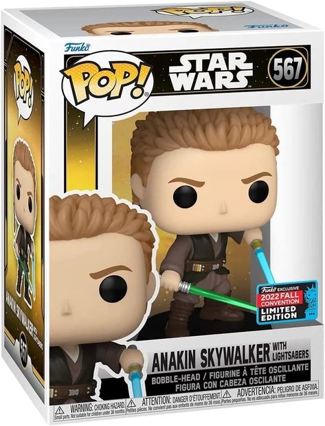 Starwars Jedi, Star Wars Attack Of The Clones, Star Wars Merch, Sabre Laser, Funko Pop Dolls, Funko Figures, Star Wars Anakin, Star Wars Drawings, Pop Dolls