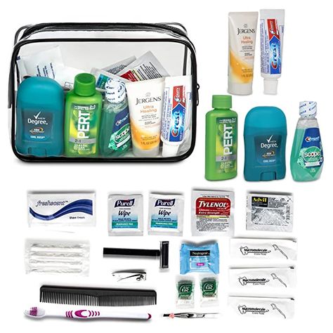 Amazon.com: Toiletry Travel Convenience Kit, Premium Toiletries Accessory Set Quality Personal Care Wellness and Hygiene Unisex Essentials Traveling Bag, TSA Approved Toiletry's Accessories Kits, 20 Piece. : Beauty & Personal Care Travel Hygiene Bag, Mini Hygiene Kit, Travel Hygiene Kit, Kenny Teenager, Hygiene Bag Essentials, Toiletry Bag Essentials, Travel Kit Gift, Hygiene Bag, Tsa Approved Toiletries